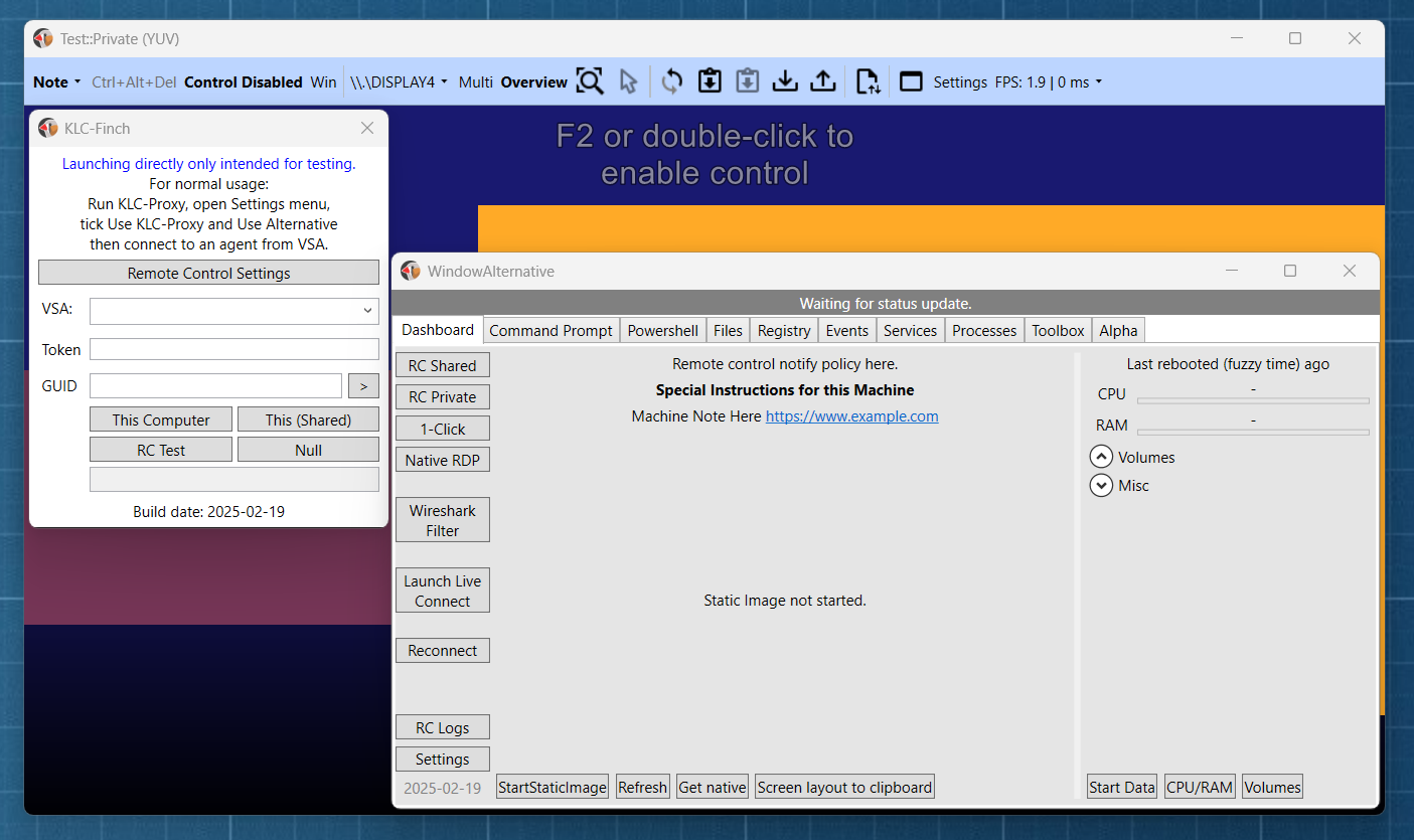 Screenshot of KLC-Finch